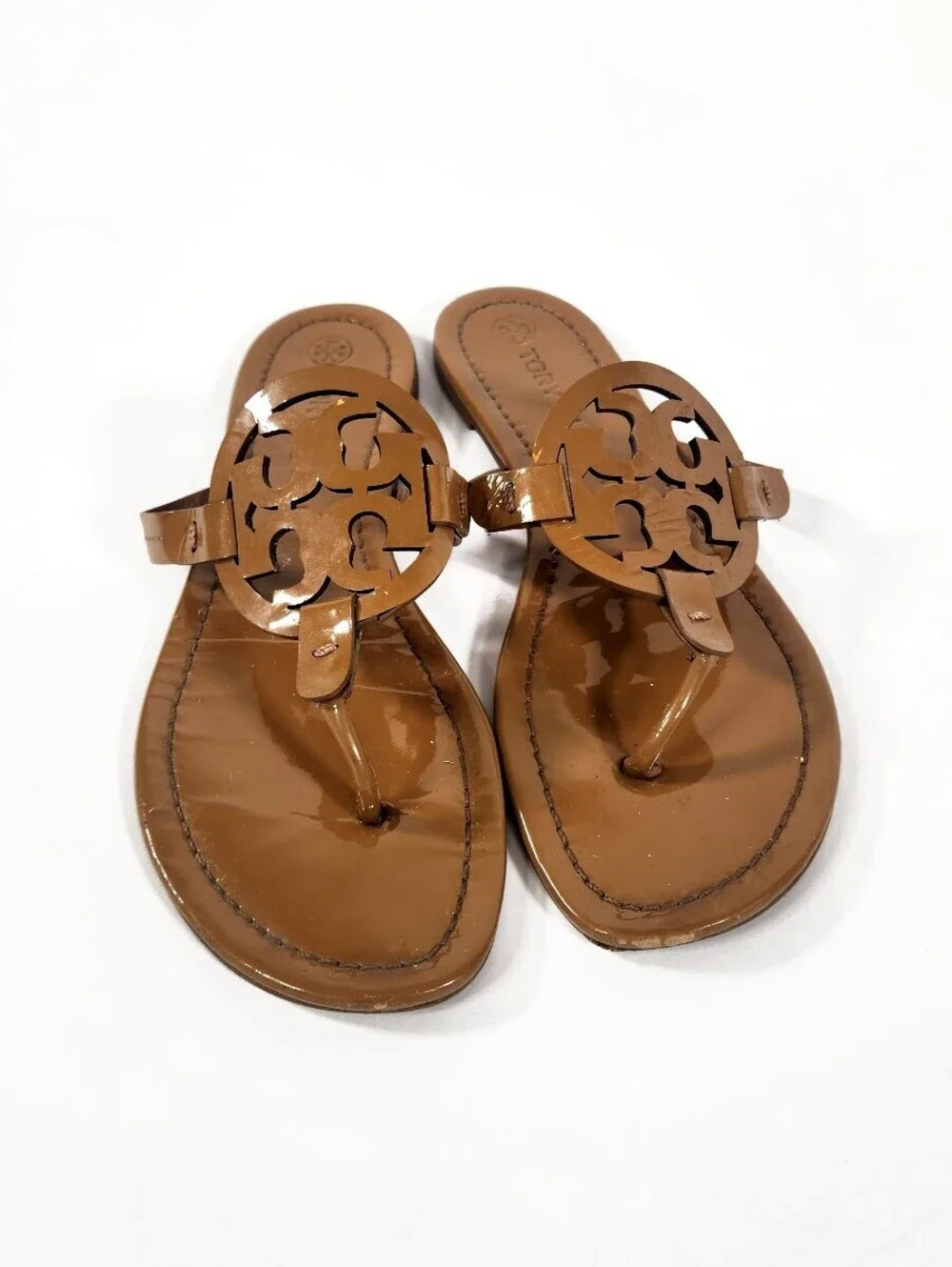 Tory Burch Metallic Silver Miller Sandals Size 9
